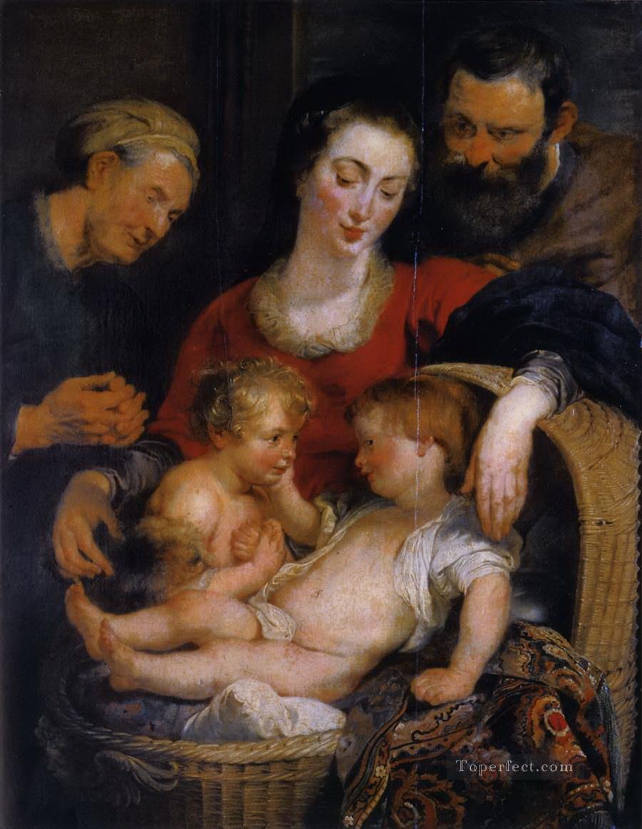 the holy family with st elizabeth 1615 1 Peter Paul Rubens Oil Paintings
